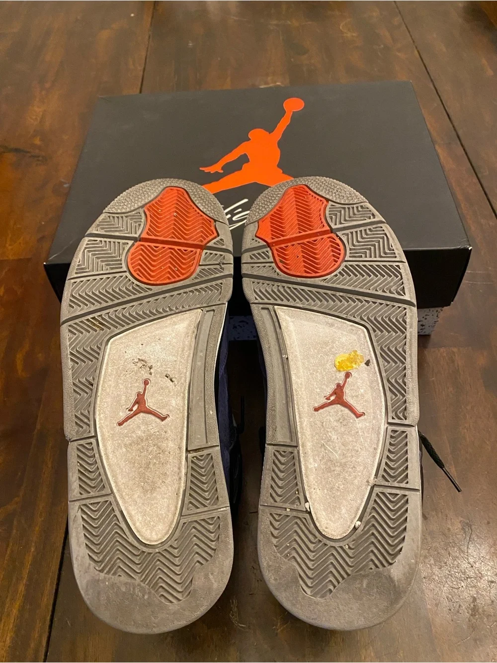 Jordan Men’s Sneakers in Navy Blue with Orange Trim